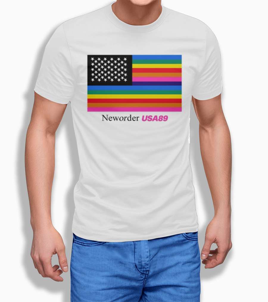 Neworder USA89 Literallyvergil Rainbow Flag T-Shirt