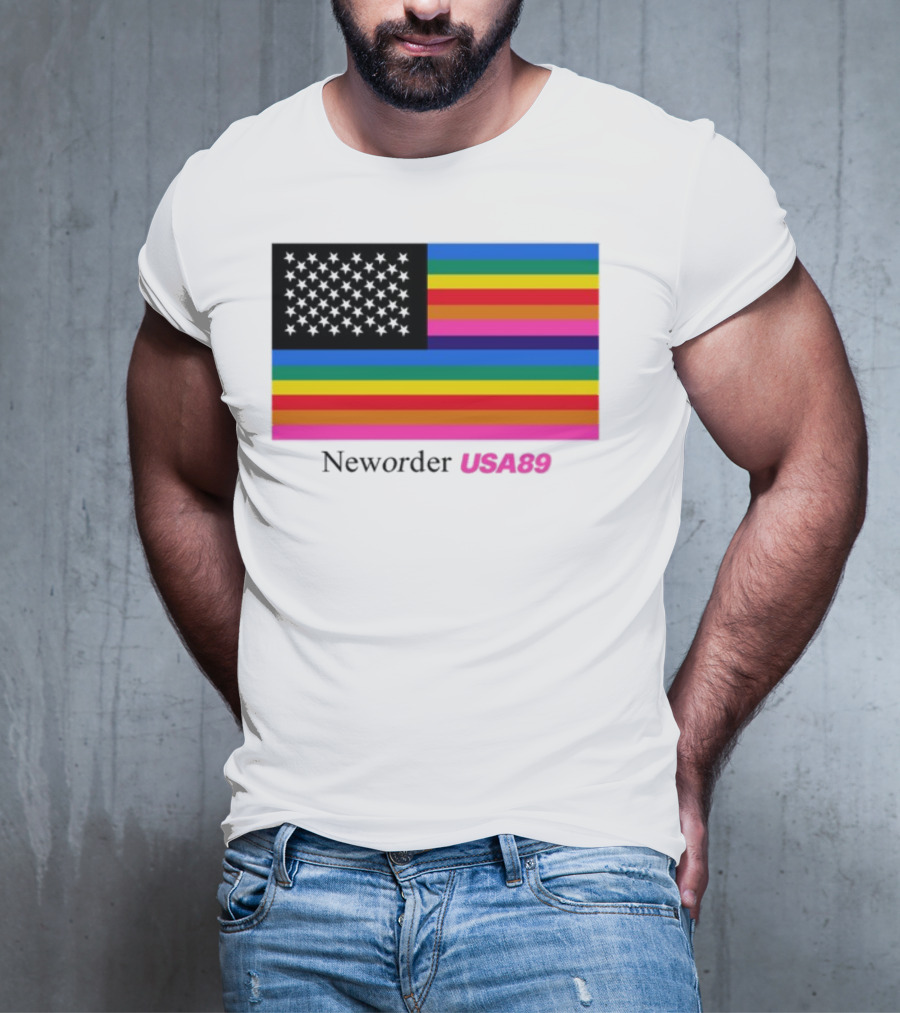 Neworder USA89 Literallyvergil Rainbow Flag T-Shirt