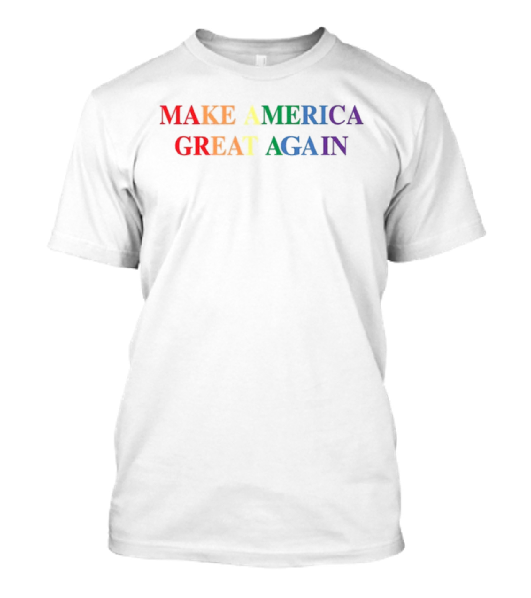 MAKE AMERICA GREAT AGAIN Rainbow Pride Colors T-Shirt