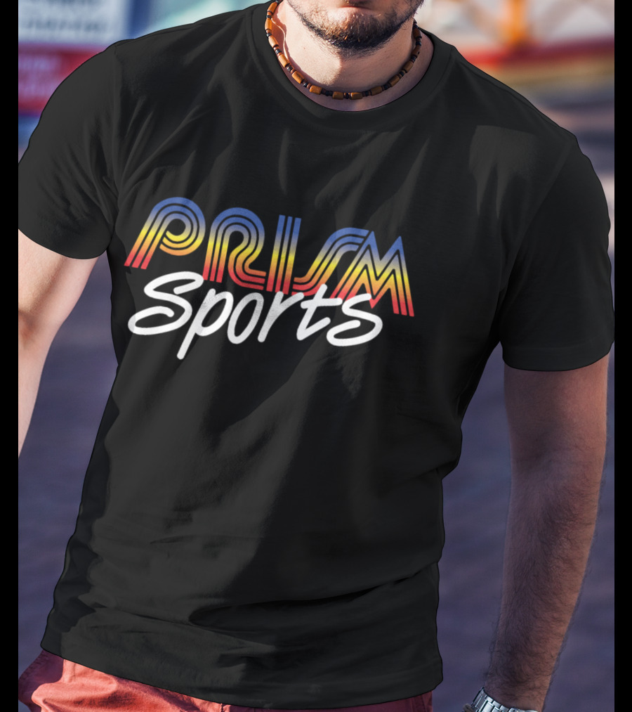 PRISM Sports Retro Gradient Typography T-Shirt