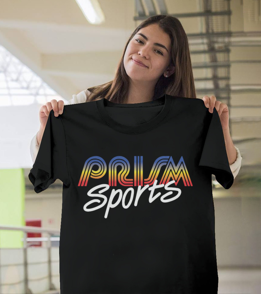 PRISM Sports Retro Gradient Typography T-Shirt