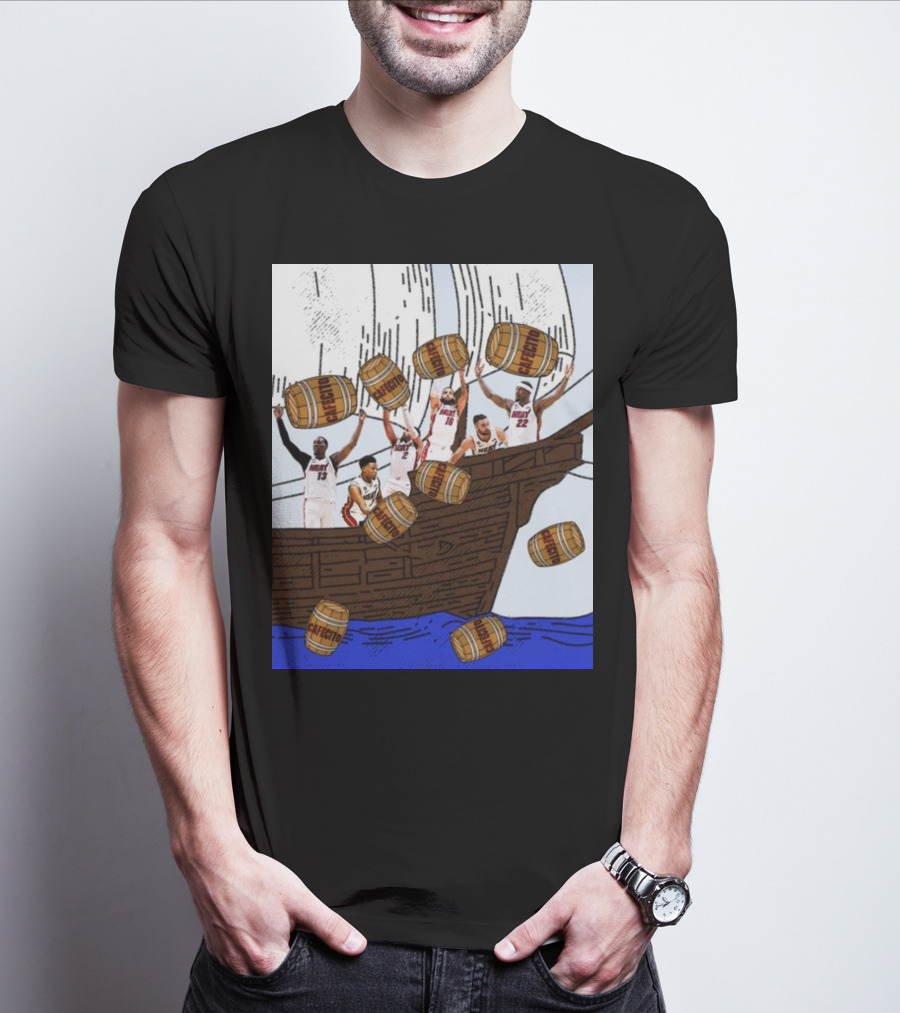 Miami Heat Cafecito Party Ship Adventure Before Flight To Denver T-Shirt
