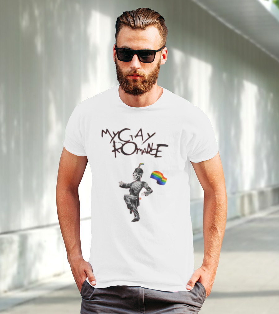 My Gay Romance Parade Skeleton With Pride Flag T-Shirt