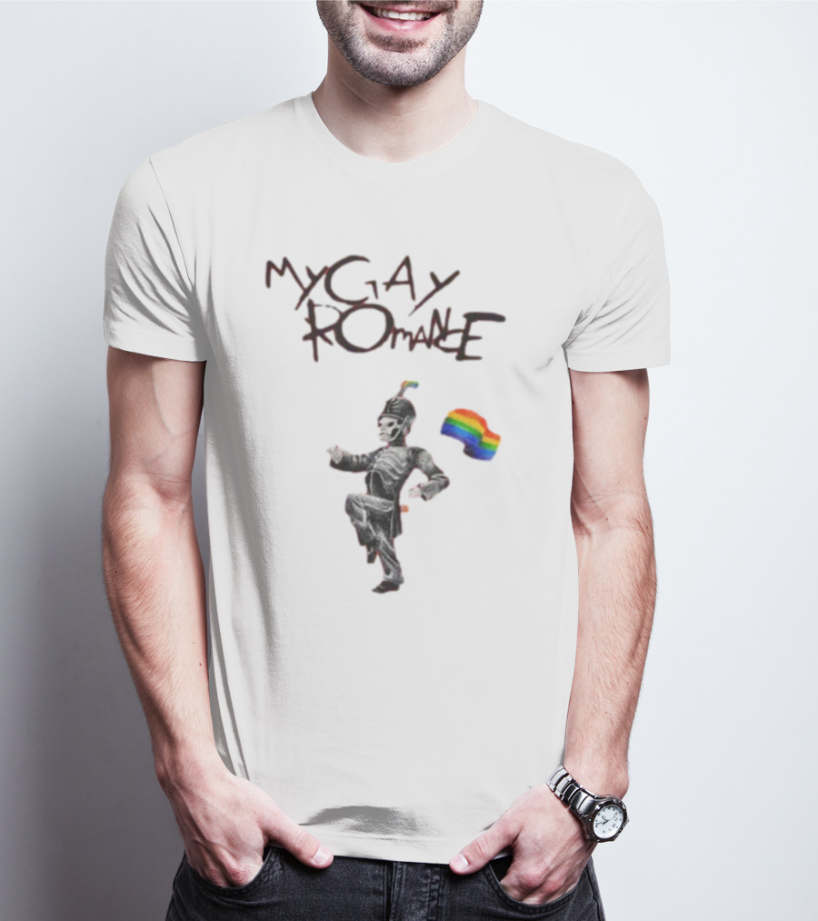 My Gay Romance Parade Skeleton With Pride Flag T-Shirt