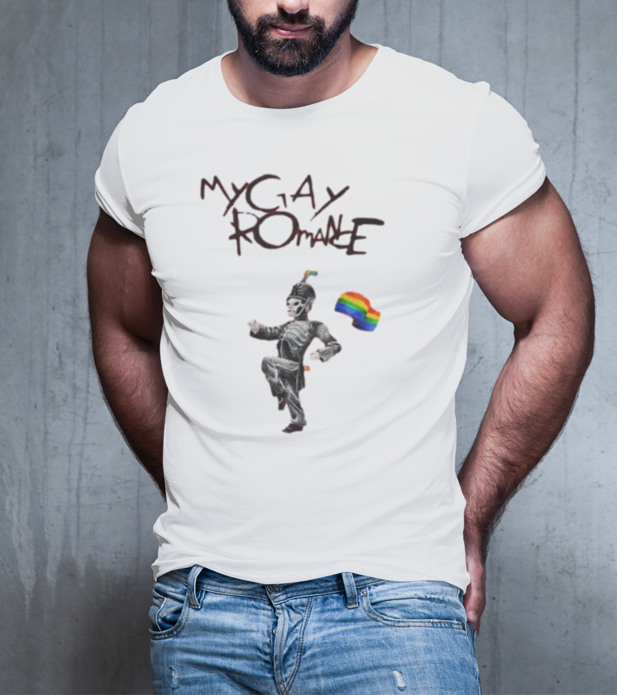 My Gay Romance Parade Skeleton With Pride Flag T-Shirt