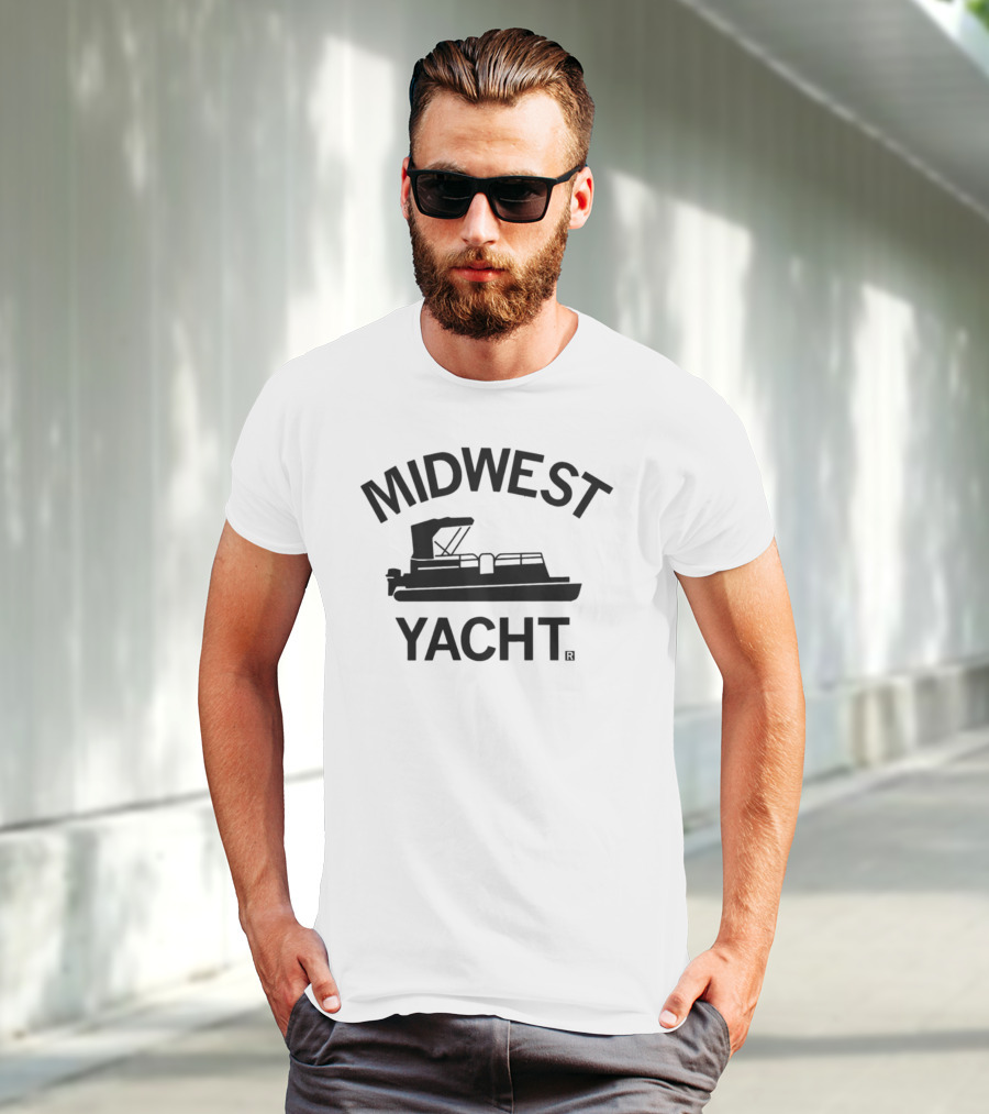 MIDWEST YACHT Pontoon Boat Raygun T-Shirt