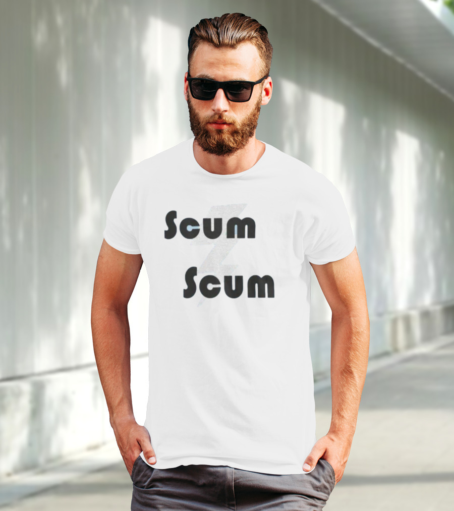Scum Scum Lightning Bolt T-Shirt