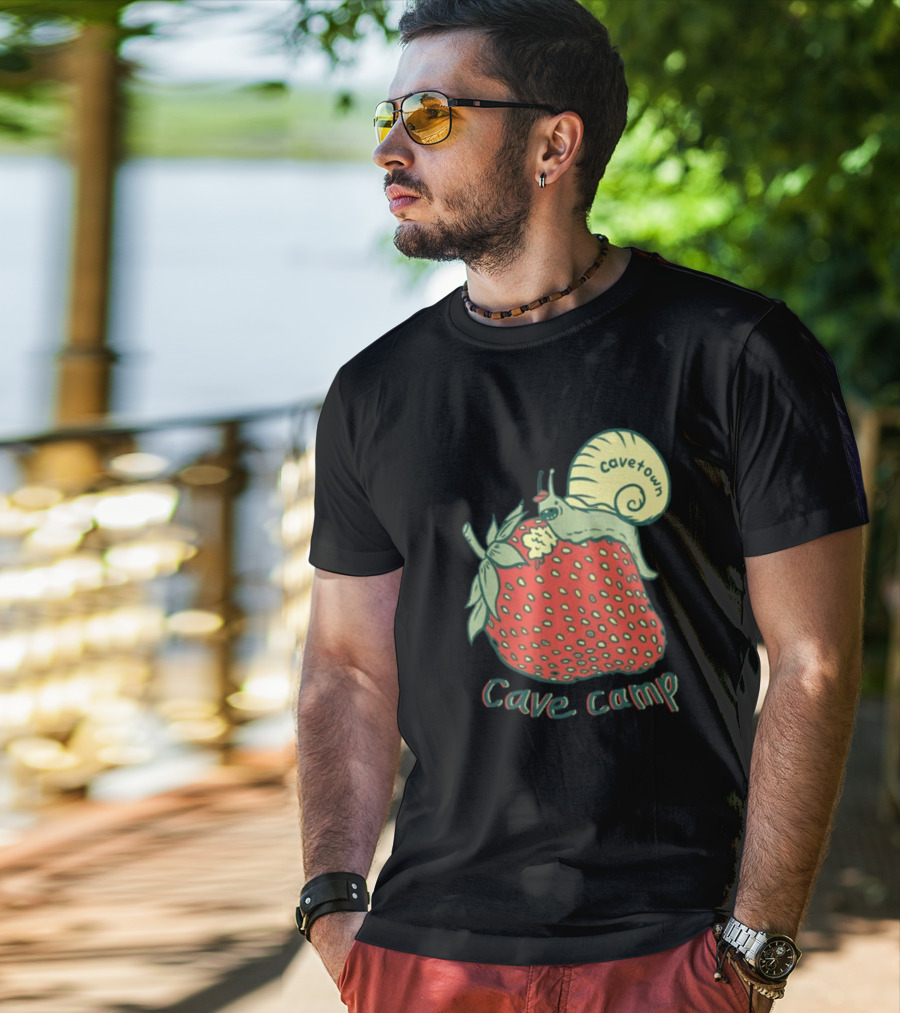 Cavetown Hungry Snail Strawberry Cave Camp T-Shirt