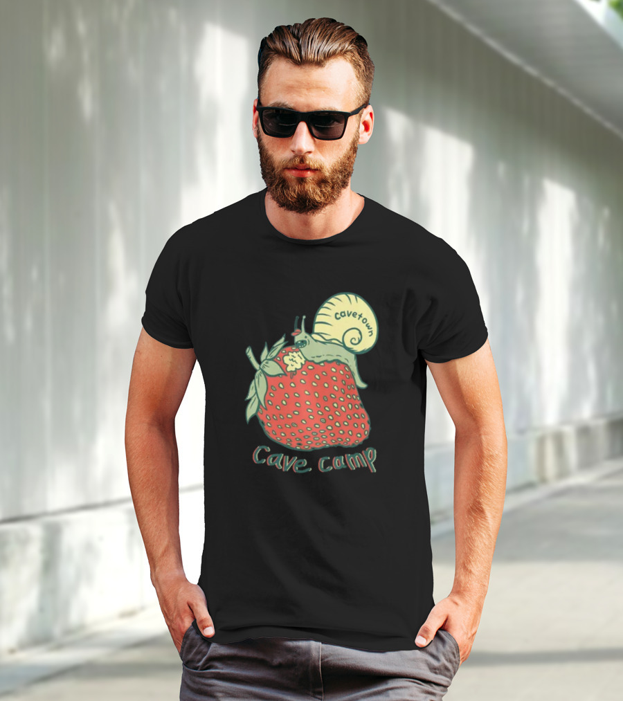Cavetown Hungry Snail Strawberry Cave Camp T-Shirt