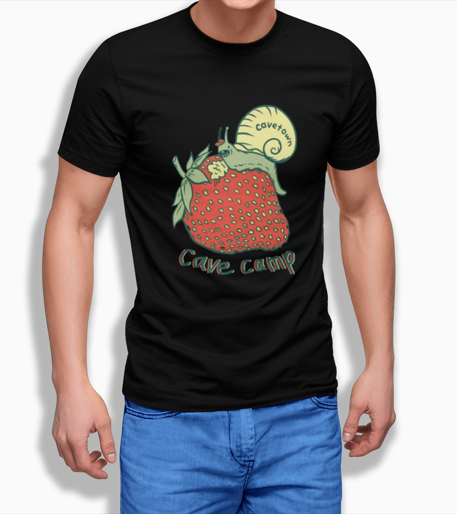 Cavetown Hungry Snail Strawberry Cave Camp T-Shirt