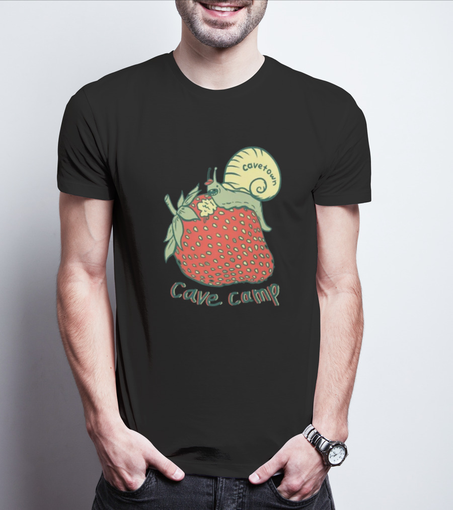 Cavetown Hungry Snail Strawberry Cave Camp T-Shirt