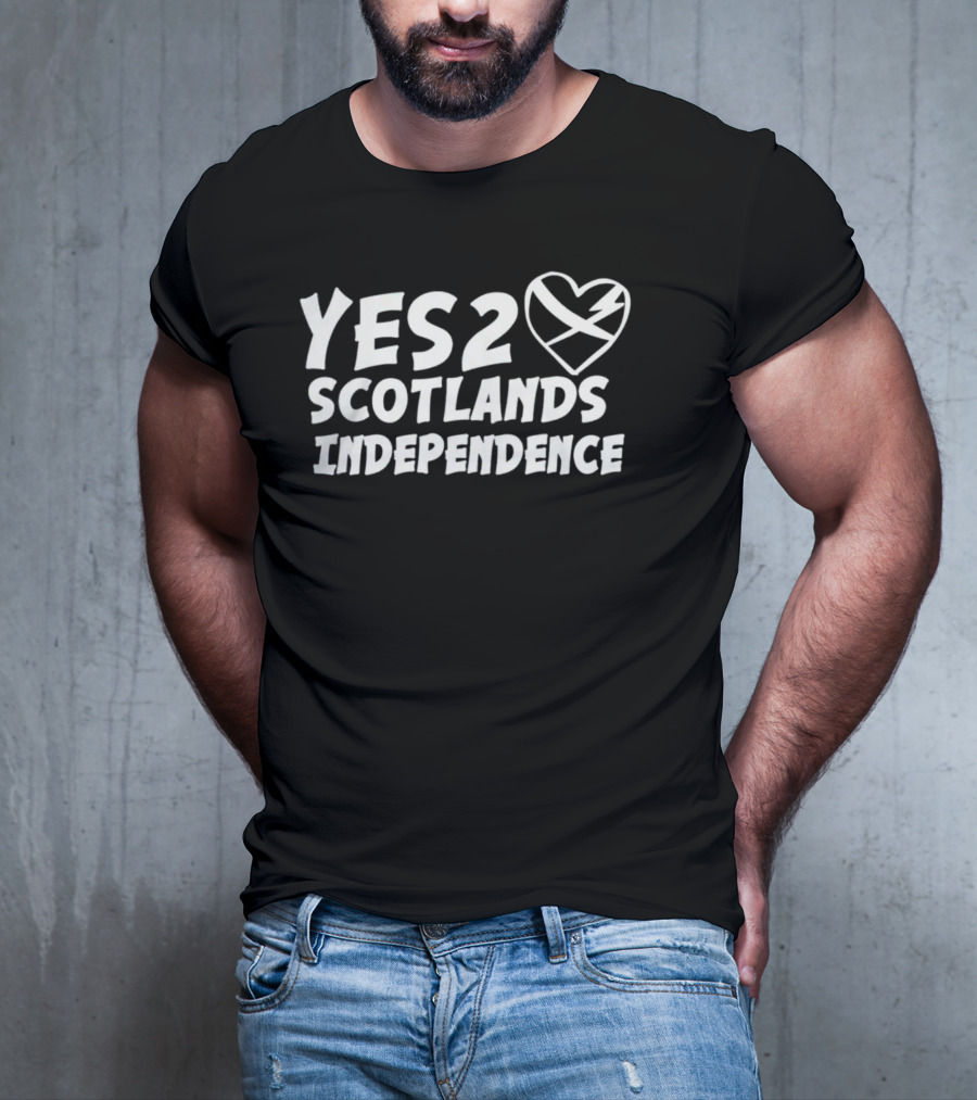 Yes 2 Scotlands Independence Heart T-Shirt