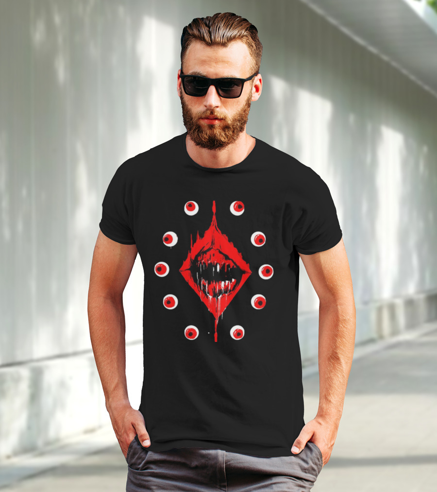 Dave Gloomwood Ultrakill Horror Red Eyes And Mouth T-Shirt