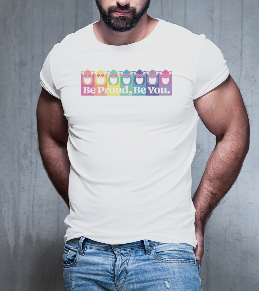 Be Proud Be You Rainbow Heart Owls T-Shirt