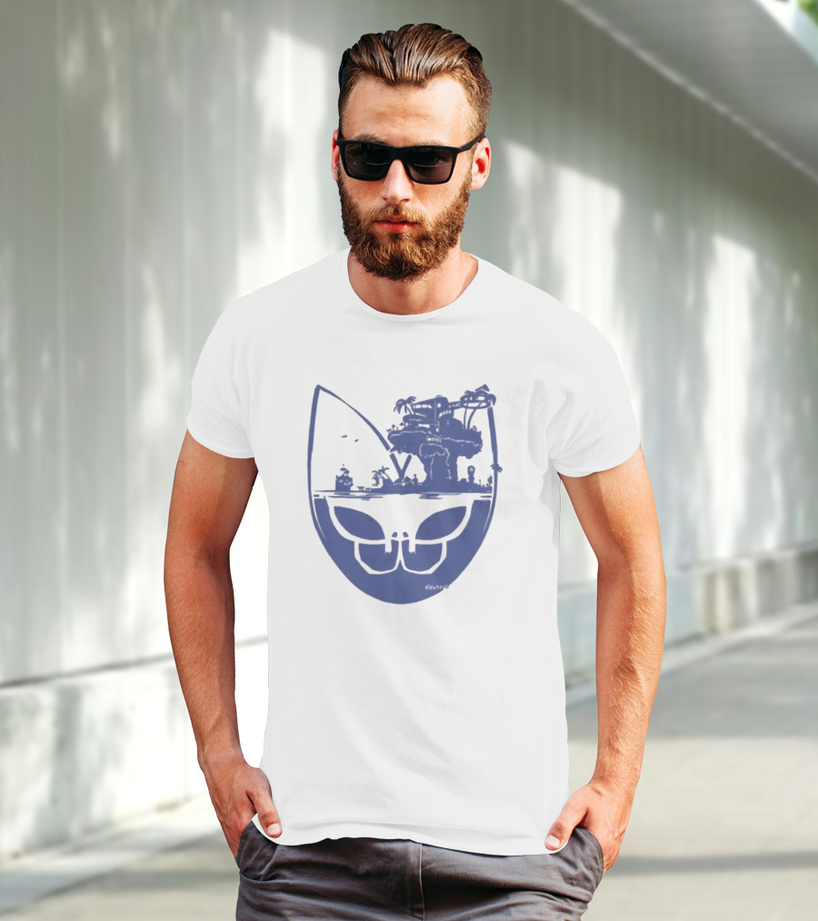 Gorillaz Plastic Beach Skull Island Electrolux T-Shirt