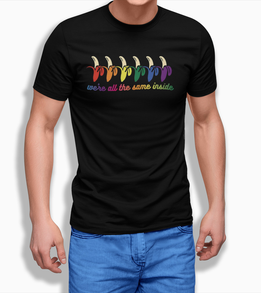 Banana Rainbow We're All The Same Inside Pride T-Shirt