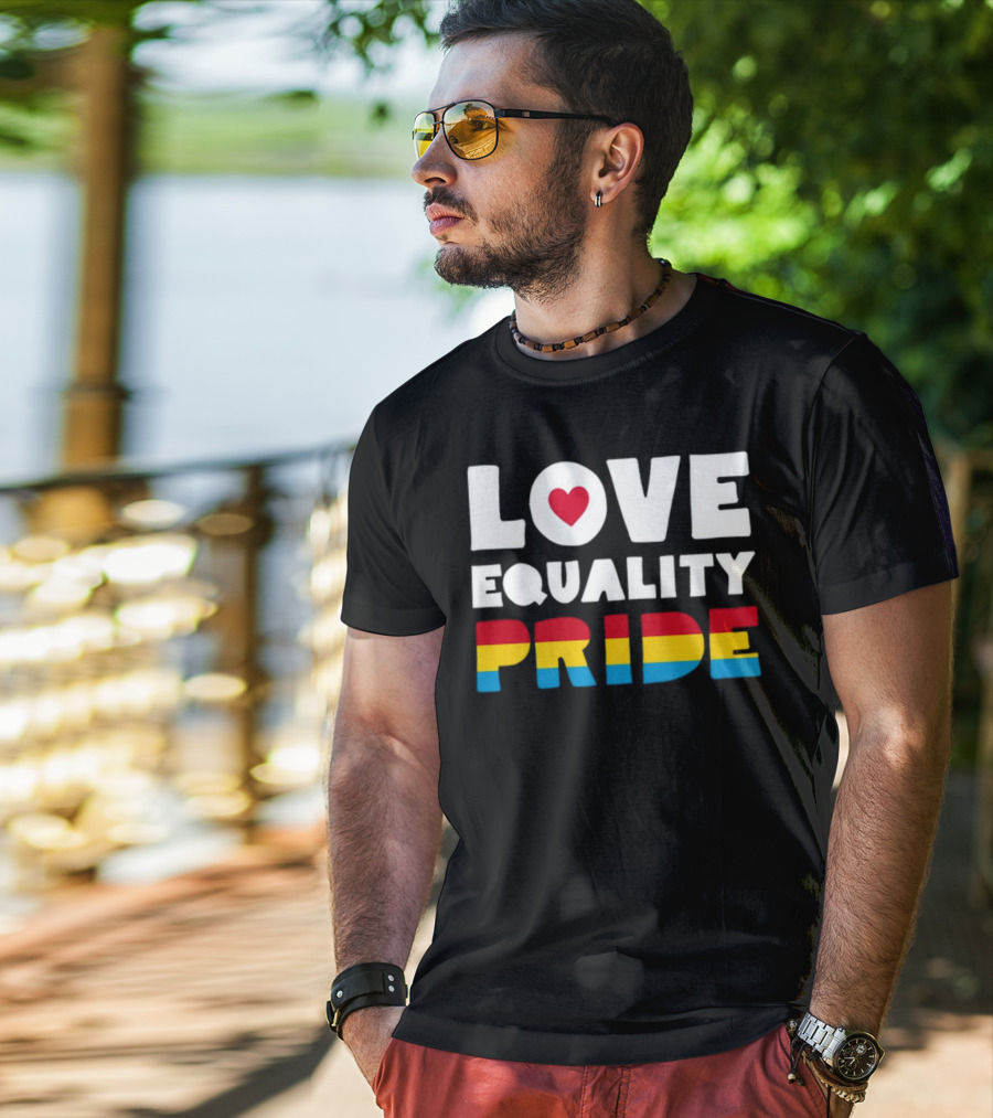 Belk Love Equality Pride Pansexual Flag Colors T-Shirt