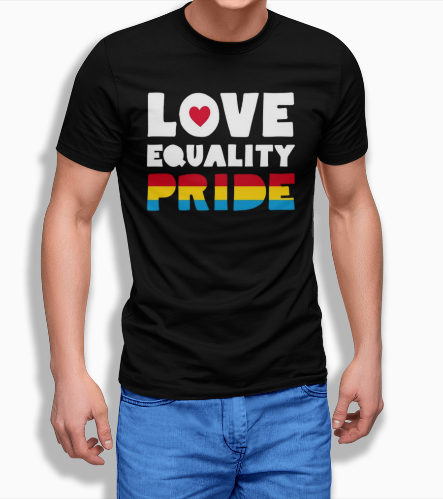 Belk Love Equality Pride Pansexual Flag Colors T-Shirt