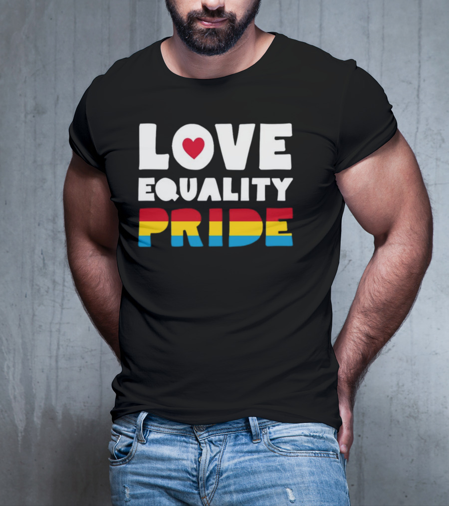 Belk Love Equality Pride Pansexual Flag Colors T-Shirt