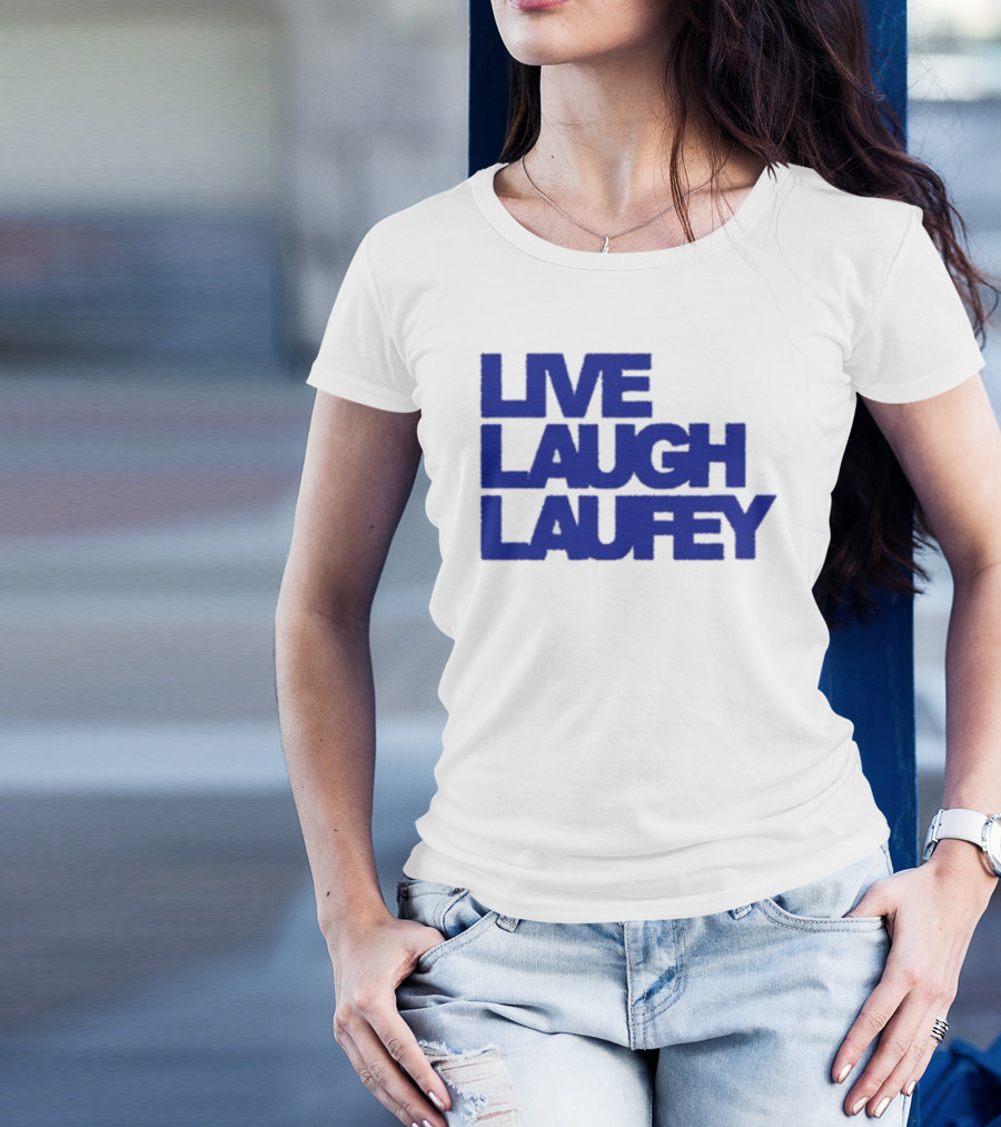 Laufeymusic Live Laugh Laufey Iconic Blue Text T-Shirt