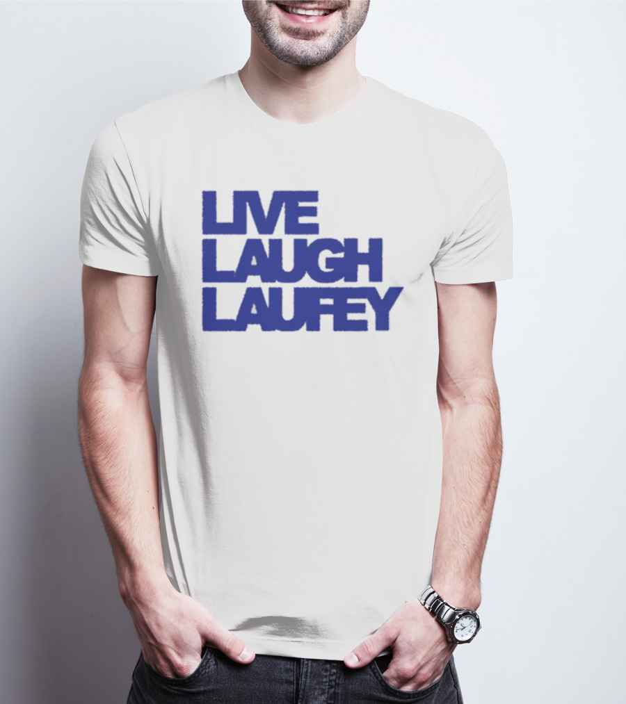 Laufeymusic Live Laugh Laufey Iconic Blue Text T-Shirt