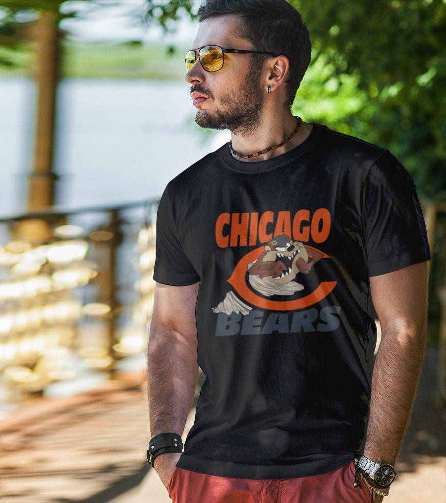 Chicago Bears Tazmanian Taz Devil Crossover T-Shirt