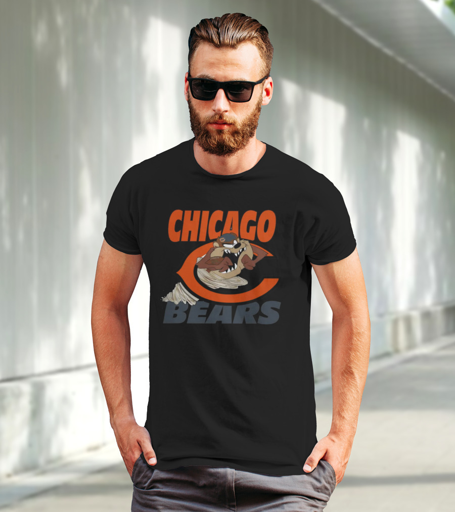 Chicago Bears Tazmanian Taz Devil Crossover T-Shirt