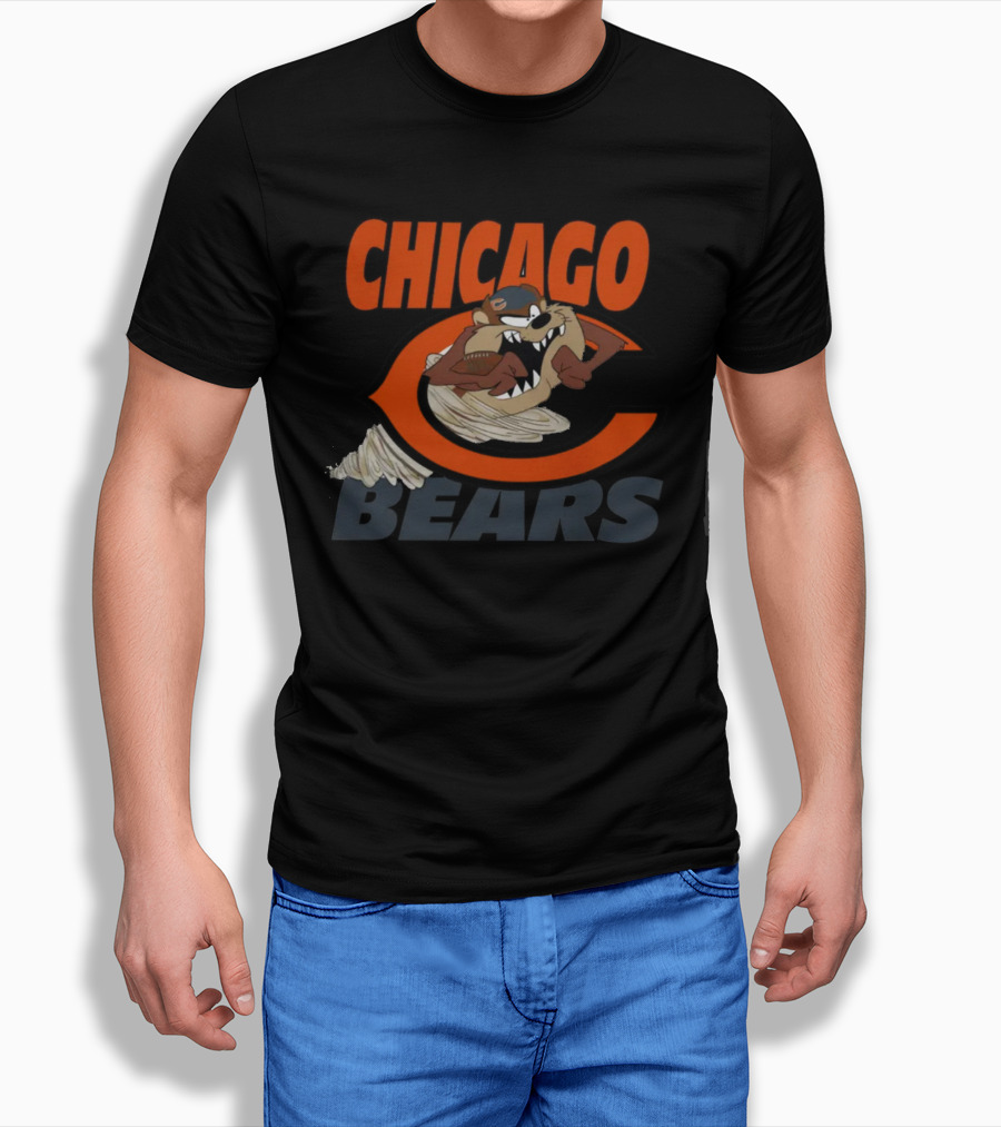 Chicago Bears Tazmanian Taz Devil Crossover T-Shirt