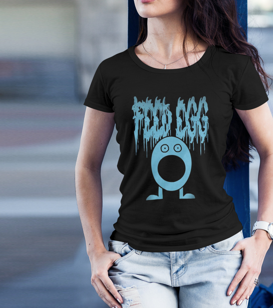 Block Stupidity Not Puberty Feed Egg Dripping Text Iconic T-Shirt