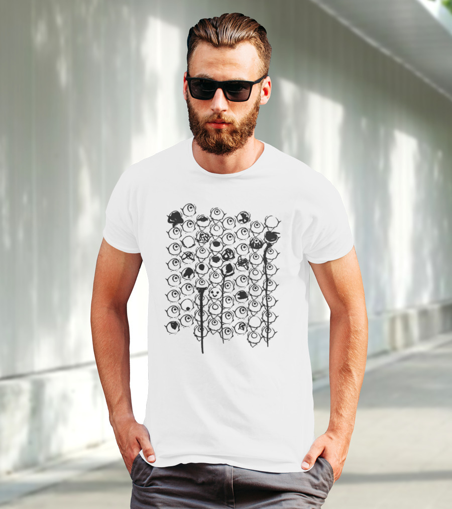 Guqqie Eye Monochrome Abstract Eyes T-Shirt