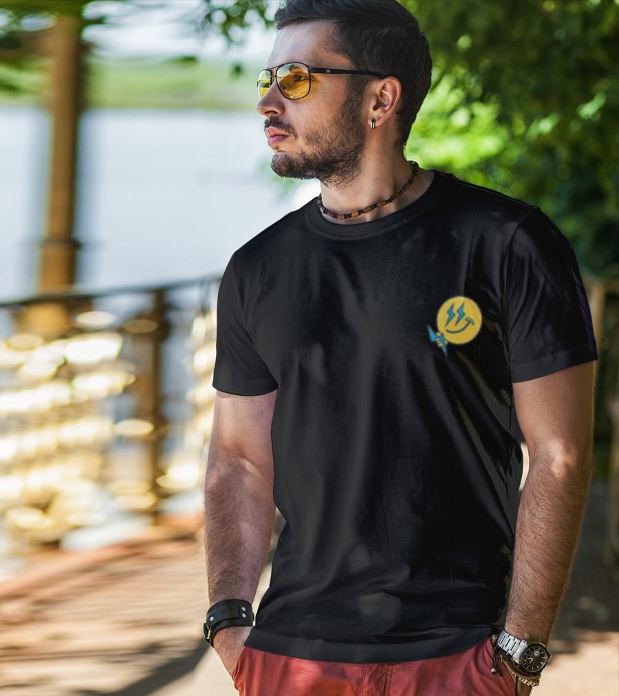 Ateez Thunder Lightning Bolt Smile T-Shirt