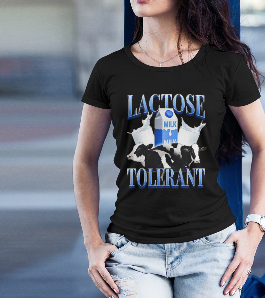 Lactose Tolerant Milk Cows Splashing Carton T-Shirt