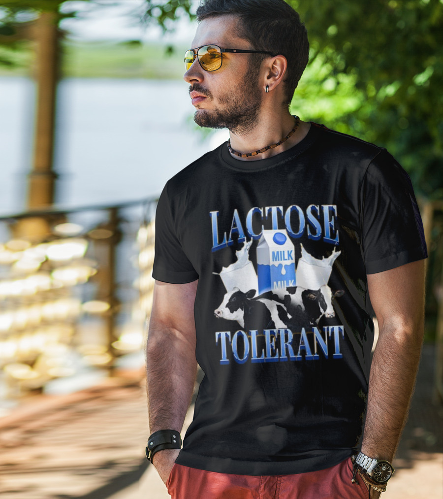 Lactose Tolerant Milk Cows Splashing Carton T-Shirt