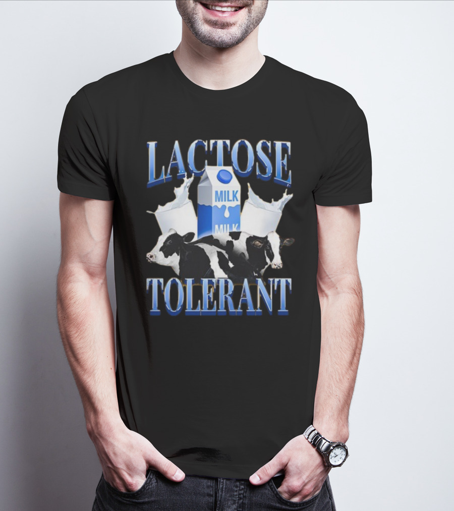 Lactose Tolerant Milk Cows Splashing Carton T-Shirt