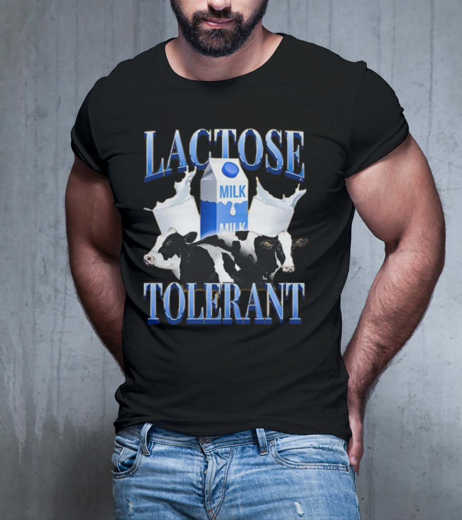 Lactose Tolerant Milk Cows Splashing Carton T-Shirt