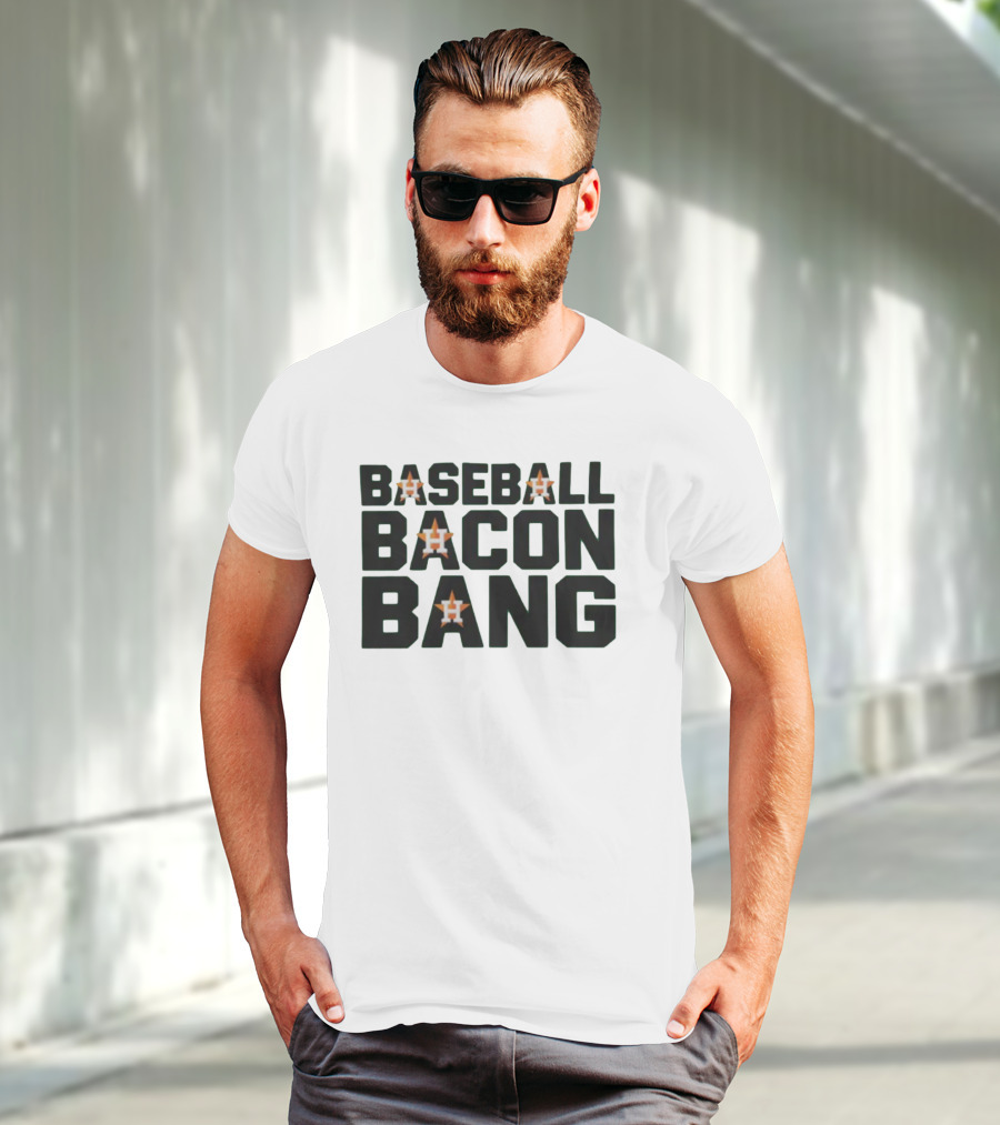 Baseball Bacon Bang Houston Stars T-Shirt