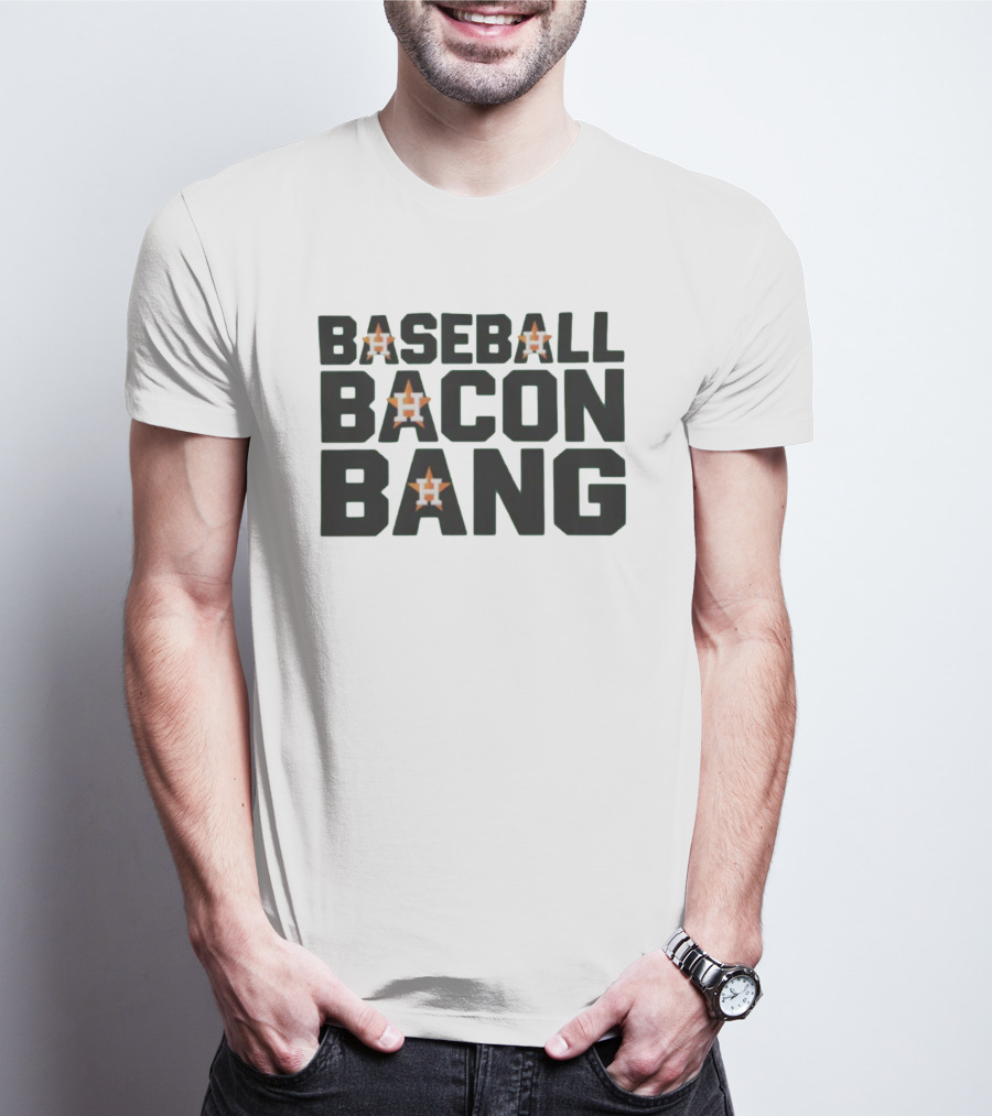 Baseball Bacon Bang Houston Stars T-Shirt