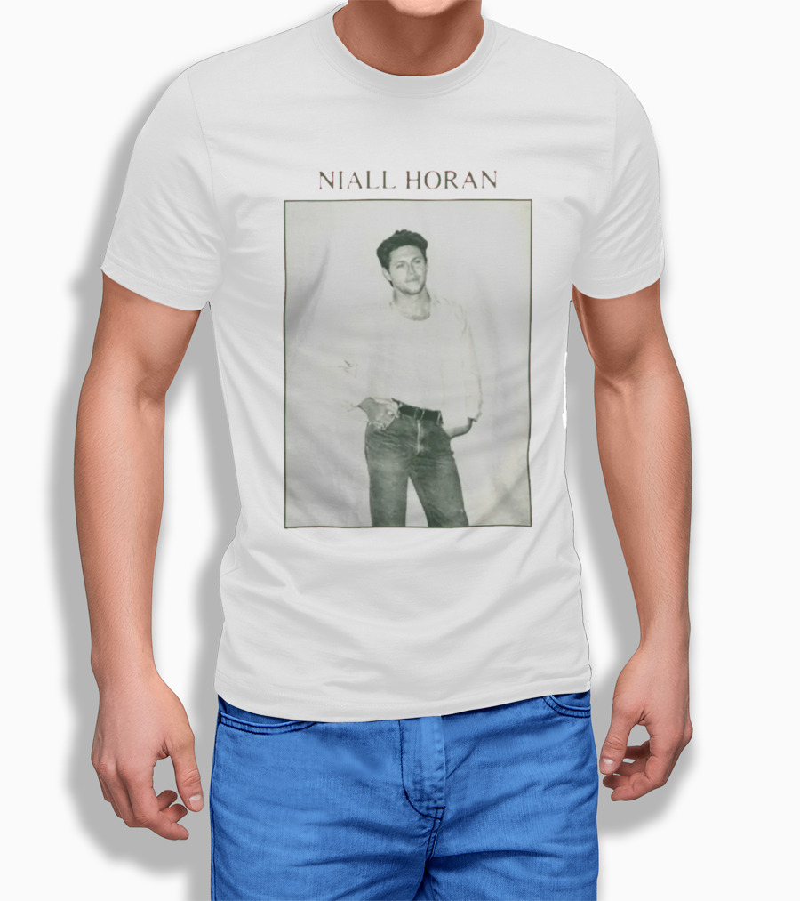 Niall Horan Black And White Vintage Style Photo T-Shirt