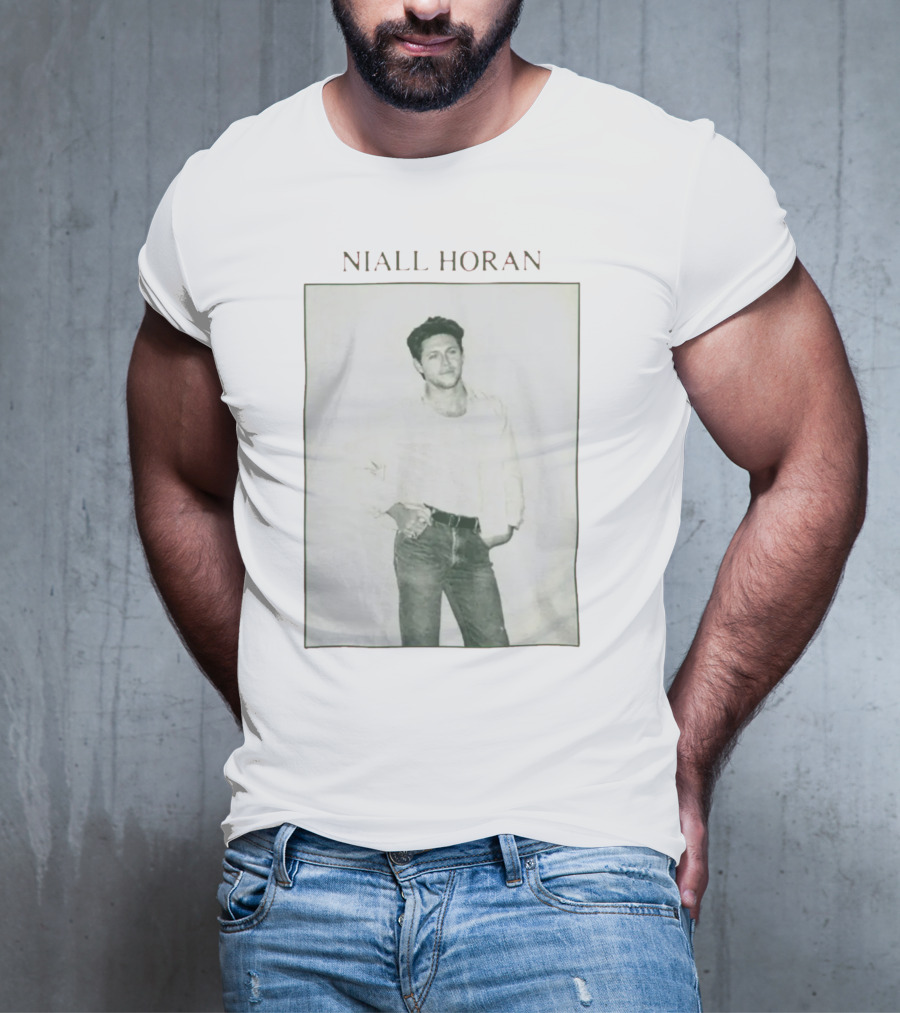 Niall Horan Black And White Vintage Style Photo T-Shirt