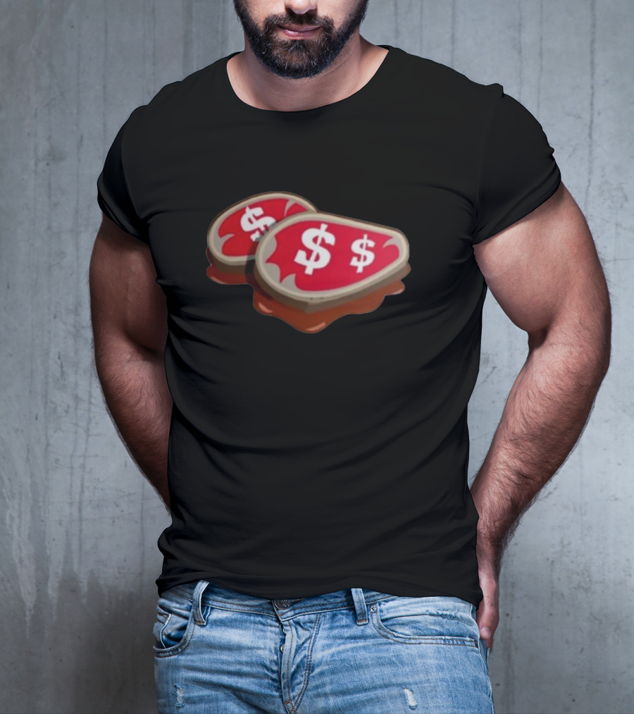3Token #Loppy Dollar Sign Meat Abstract T-Shirt