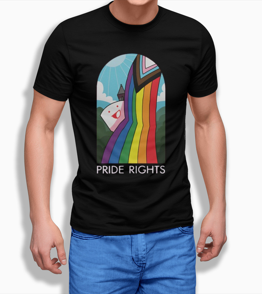 Pride Rights Rainbow Stained Glass Design DFTBA T-Shirt