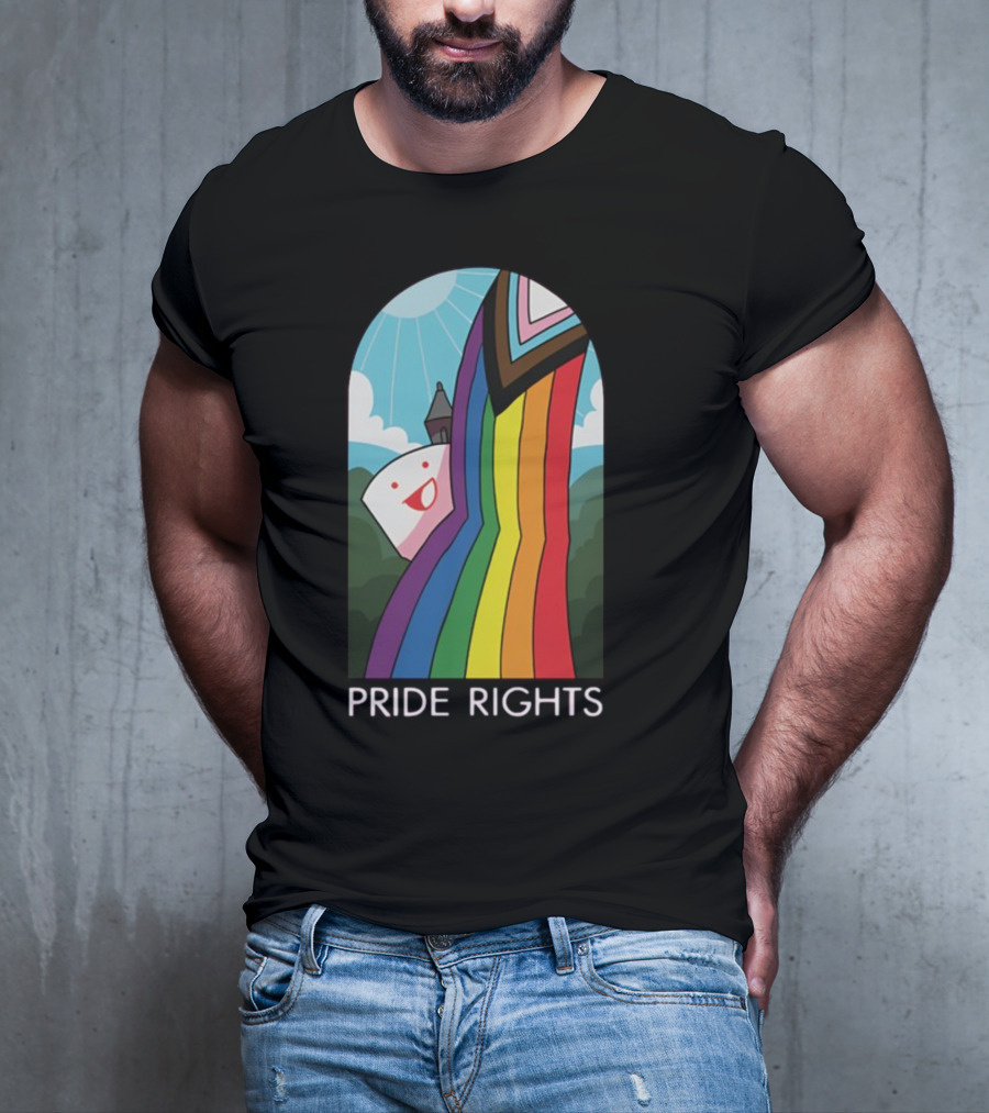 Pride Rights Rainbow Stained Glass Design DFTBA T-Shirt