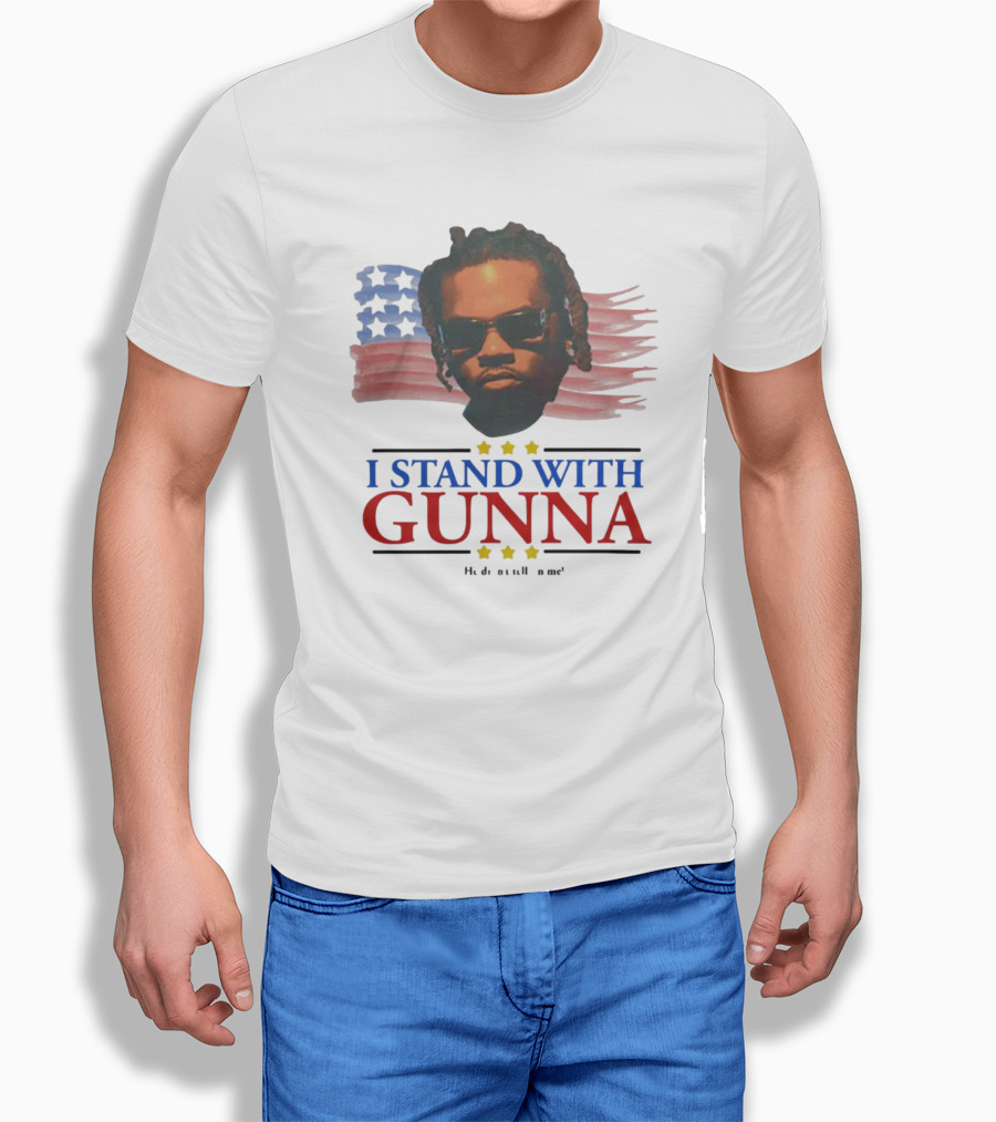 I Stand With Gunna He Didn't Tell On Me American Flag Stars T-Shirt