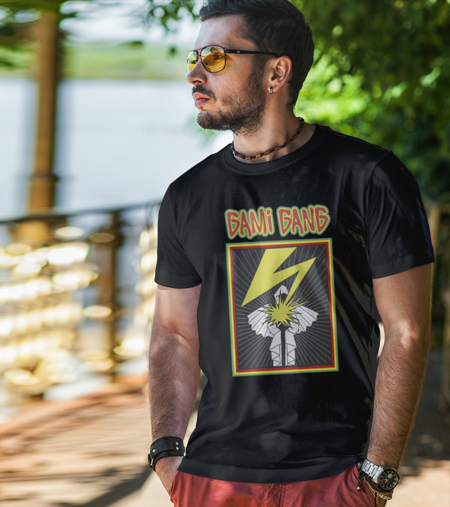 Gami Gang Origami Lightning Explosion Retro T-Shirt