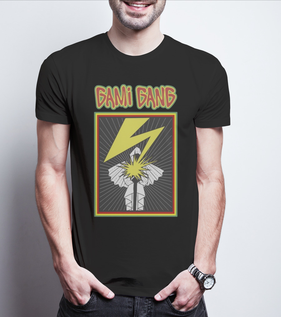 Gami Gang Origami Lightning Explosion Retro T-Shirt