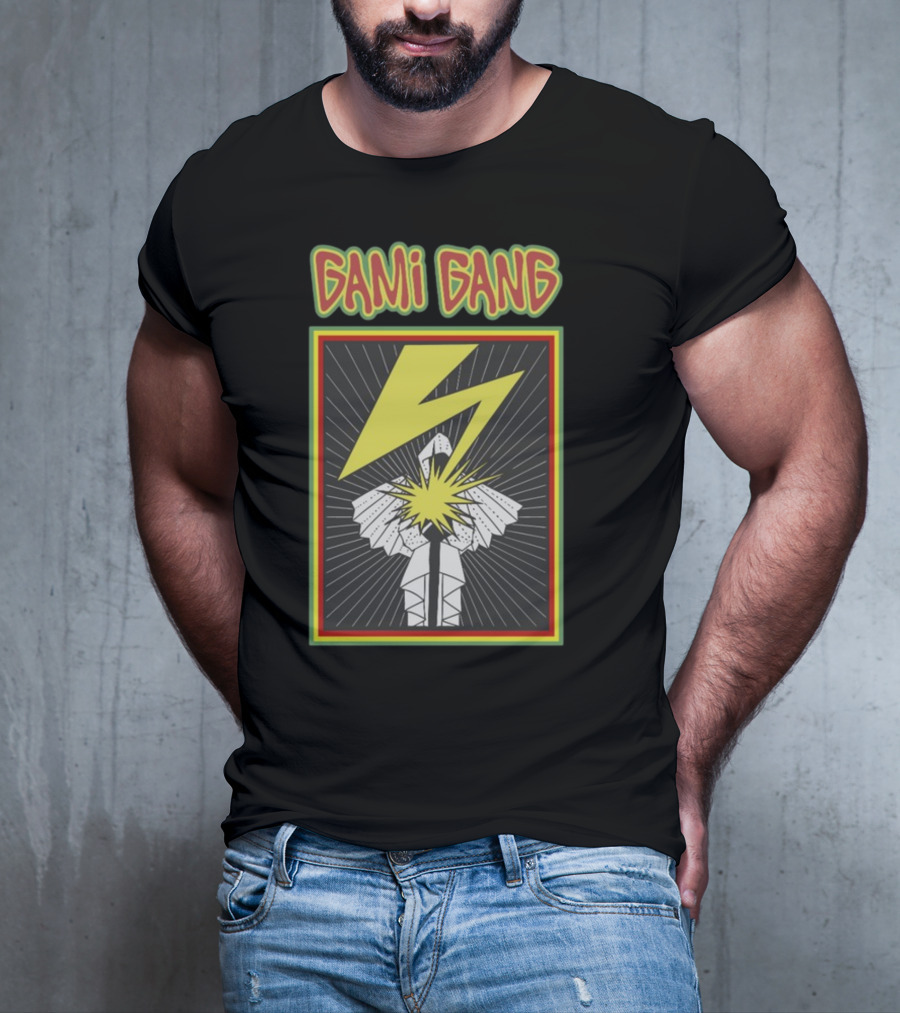 Gami Gang Origami Lightning Explosion Retro T-Shirt
