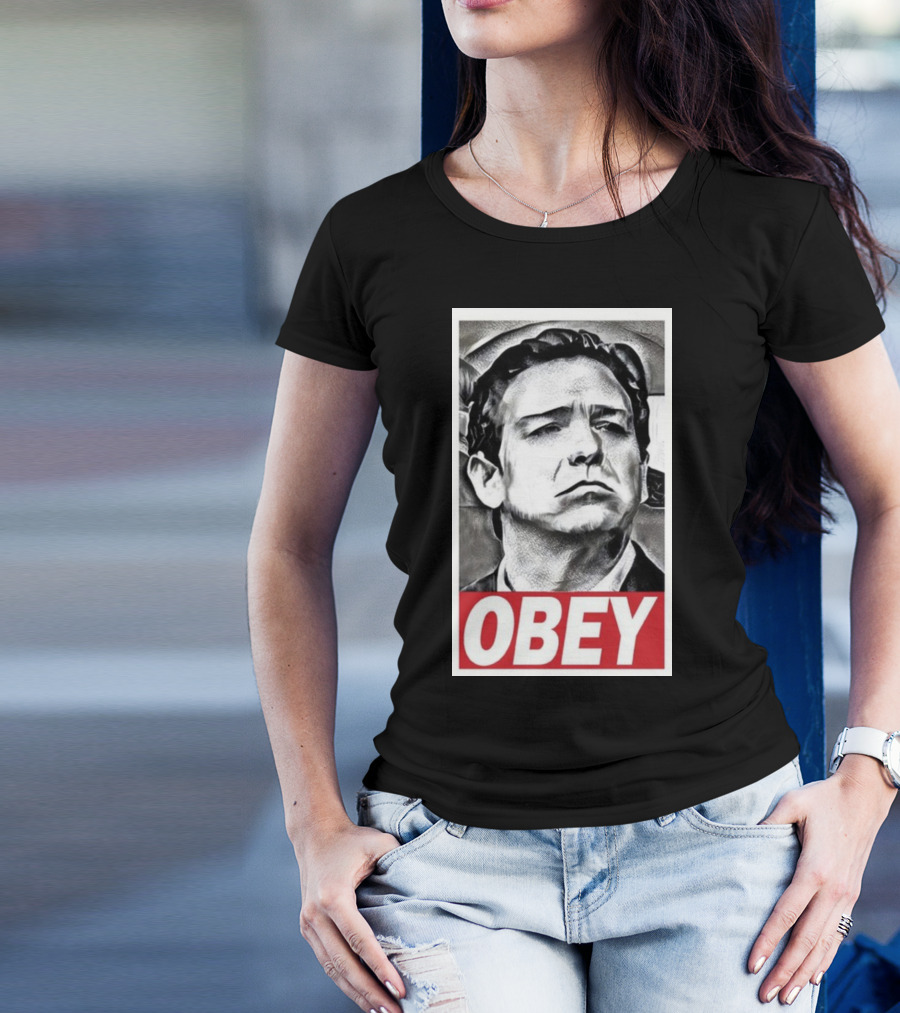 Never Desantis Obey Portrait T-Shirt