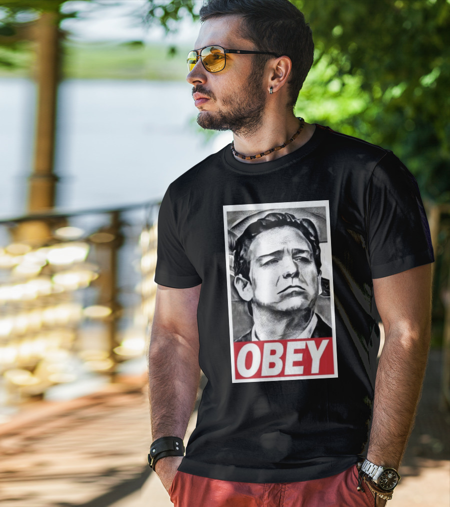 Never Desantis Obey Portrait T-Shirt