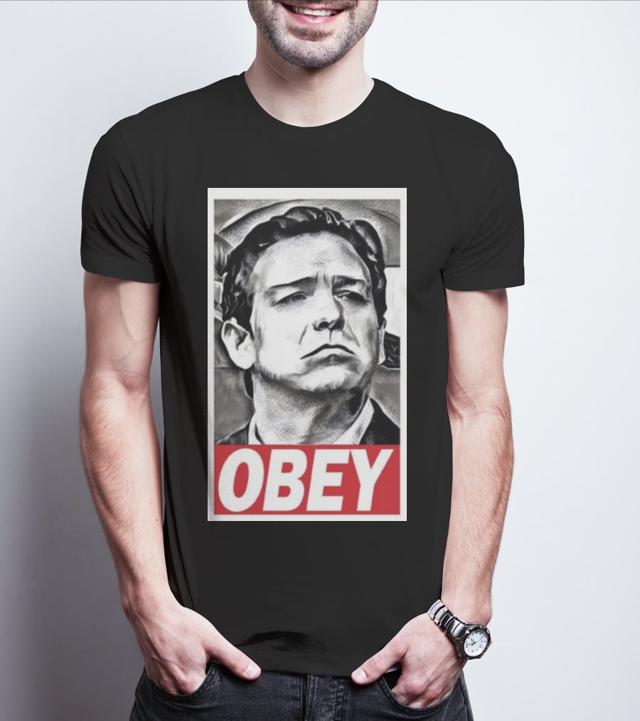 Never Desantis Obey Portrait T-Shirt
