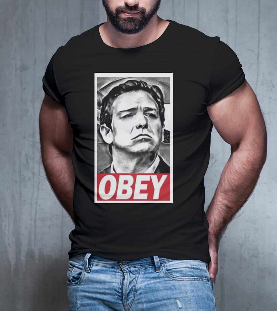 Never Desantis Obey Portrait T-Shirt